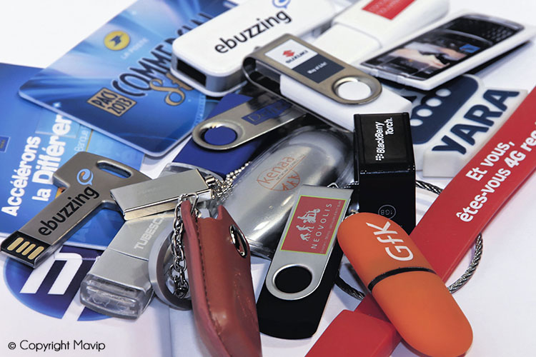 les objets publicitaires de Mavip dans la catégorie High-tech - clés USB et Hubs