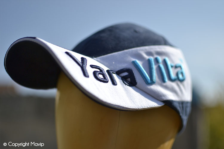 Les casquettes publicitaires réalisées pour YARA et présentées par Goodie Boy