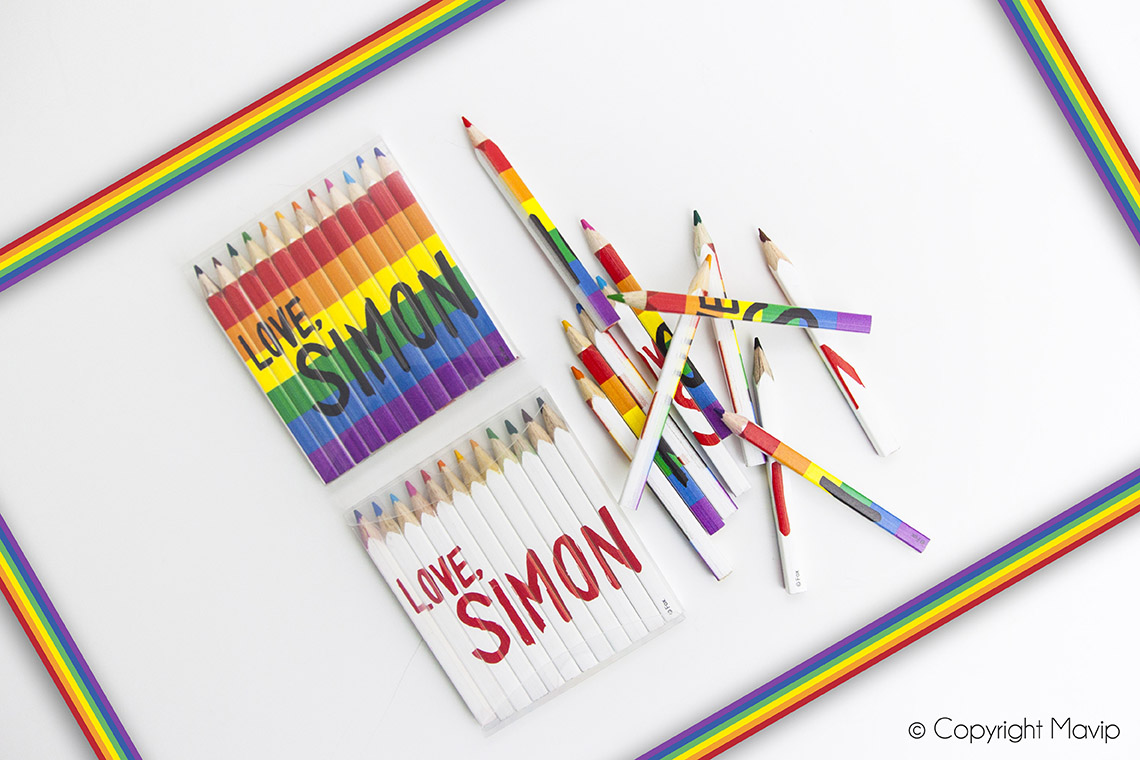 crayons de couleurs personnalisés avec logo
