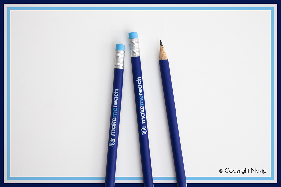 Crayon à papier publicitaire objet média avec logo d'entreprise by Mavip