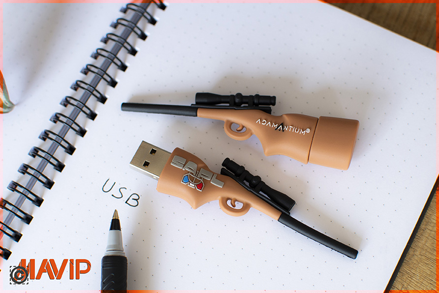 Clé USB en fome de fusil réalisées pour SAPL par Mavip