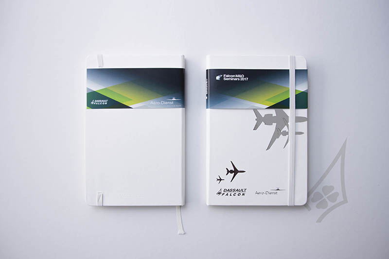 Carnets personnalisés avec logo de Dassault par Mavip