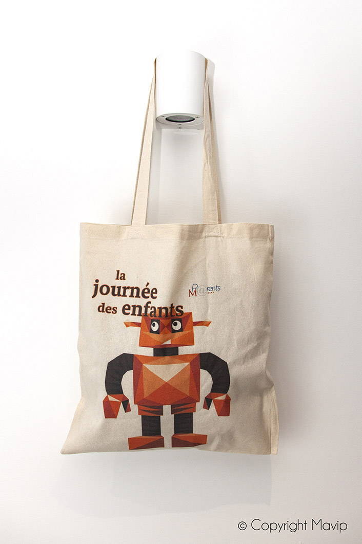 Tote bag personnalisable avec logo d'entreprise objet média by Mavip
