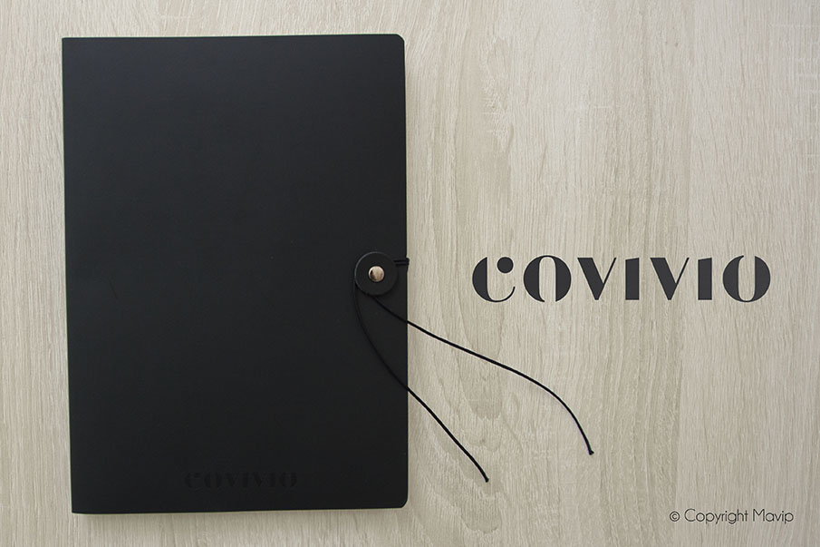 Carnet personnalisé avec le logo de Covivio par Mavip