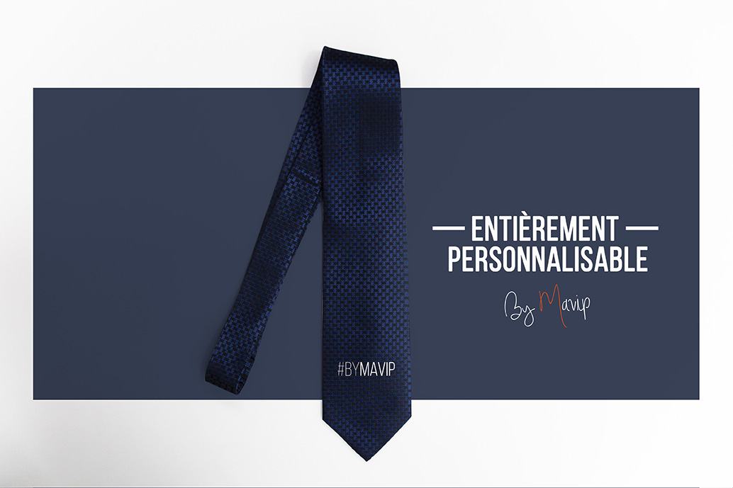 Objet média cravate personnalisée avec logo d'entreprise