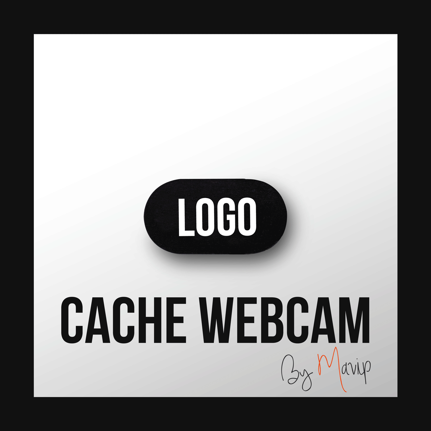 Cache Webcam 2 positions personnalisable avec logo d'entreprise pour ordinateur portable