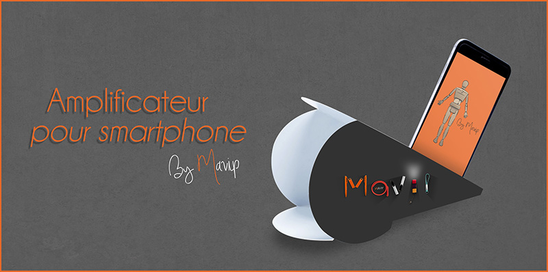 Amplificateur de son pour smartphone personnalisable avec logo by Mavip