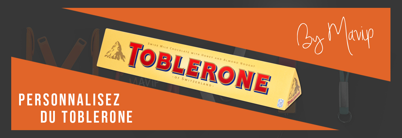 Chocolat Toblerone personnalisé avec logo d'entreprise - Mavip