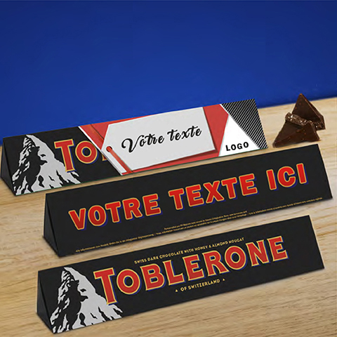 Chocolat Toblerone personnalisé avec logo d'entreprise - Mavip