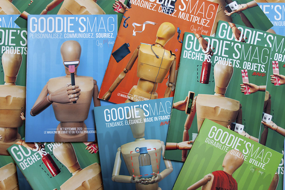 Le Goodie's Mag, le magazine de l'objet et du textile publicitaires édité deux fois par an par Mavip