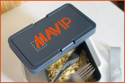 Lunchbox avec poignées personnalisable avec logo d'entreprise